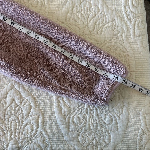 Dusty rose fuzzy pullover sweater super warm zip collar side pockets XL - Picture 9 of 10